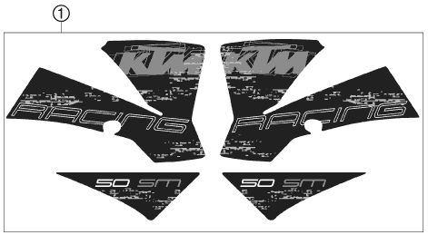 Sprängskiss: Decal – KTM 50 SUPERMOTO 2006