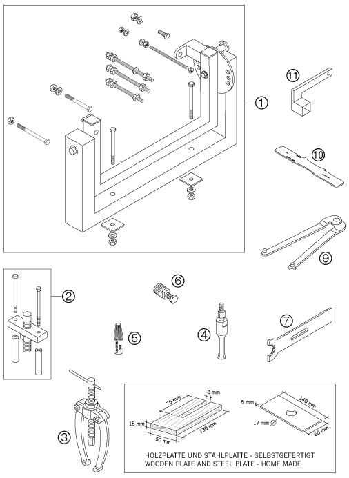 Sprängskiss: Special Tools (Engine) – KTM 65 SX 2006