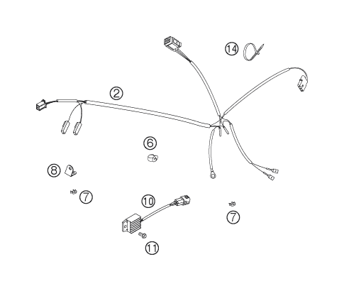 Sprängskiss: Wiring Harness – KTM 300 XC-W 2006