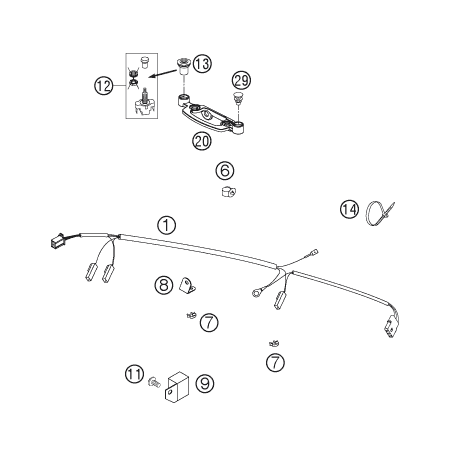 Sprängskiss: Wiring Harness – KTM 250 XC-W 2006