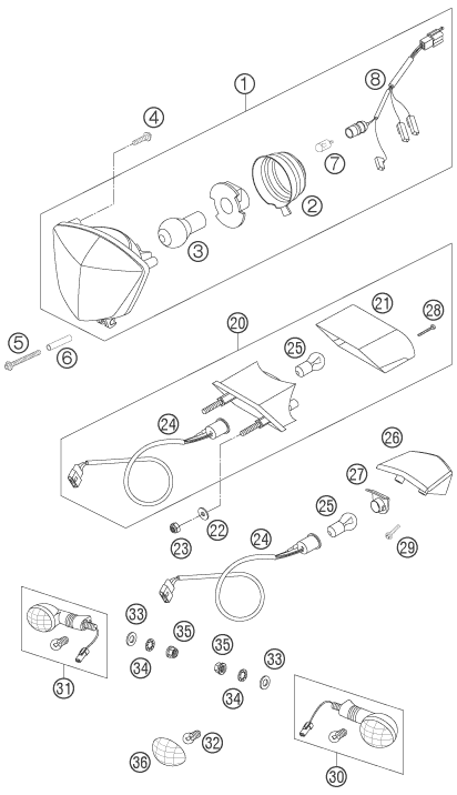 Sprängskiss: Lighting System – KTM 525 EXC RACING 2006