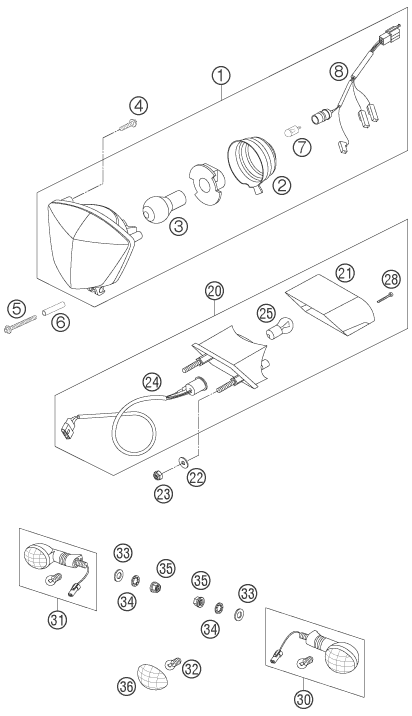 Sprängskiss: Lighting System – KTM 300 EXC 2006