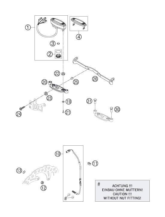 Sprängskiss: Instruments / Lock System – KTM 300 EXC 2006
