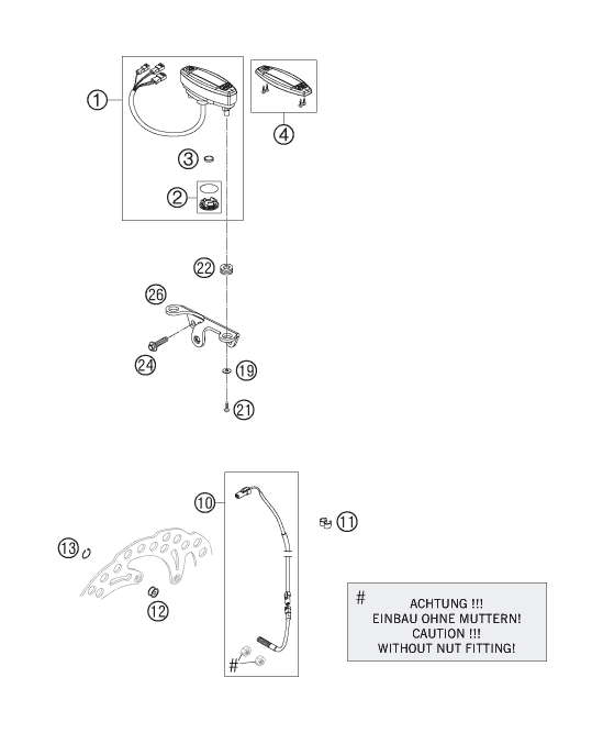 Sprängskiss: Instruments / Lock System – KTM 300 XC-W 2006