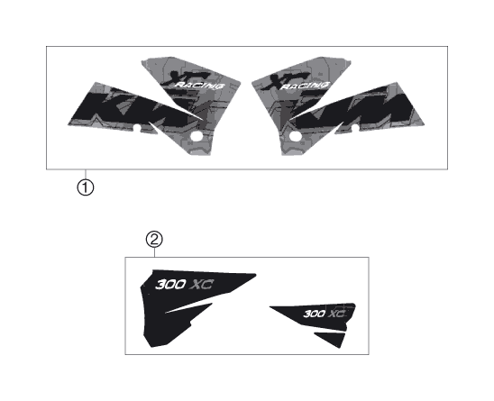 Sprängskiss: Decal – KTM 300 XC 2006