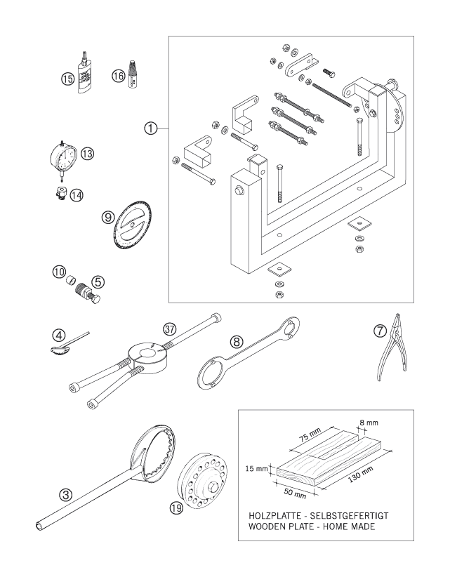 Sprängskiss: Special Tools (Engine) – KTM 300 EXC SIX-DAYS 2007