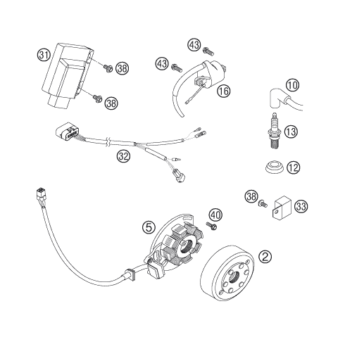 Sprängskiss: Ignition System – KTM 300 XC 2006