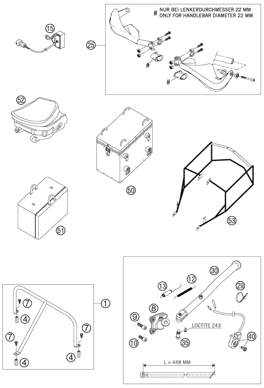 Sprängskiss: Accessories – KTM 640 LC4 ADVENTURE 2006