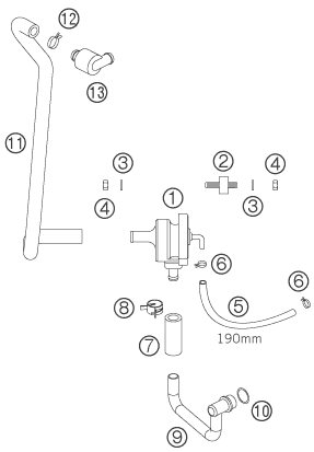 Sprängskiss: Secondary Air System Sas – KTM 660 SMC 2006