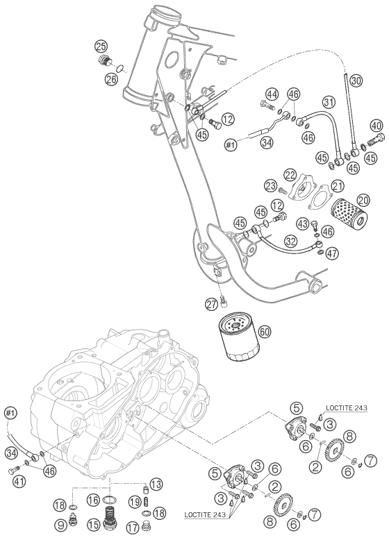 Sprängskiss: Lubricating System – KTM 640 LC4 ADVENTURE 2006