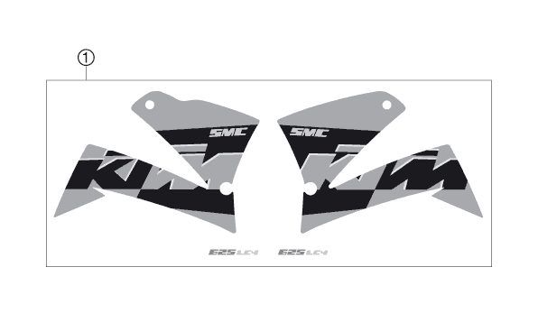 Sprängskiss: Decal – KTM 625 SMC 2004