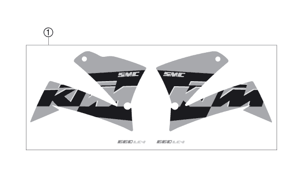 Sprängskiss: Decal – KTM 660 SMC 2006