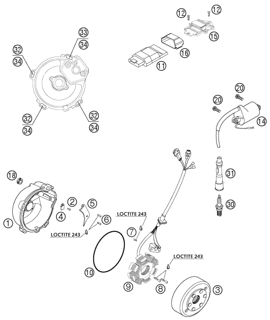 Sprängskiss: Ignition System – KTM 660 SMC 2006