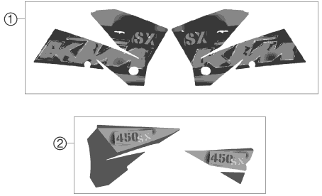 Sprängskiss: Decal – KTM 450 SX 2006