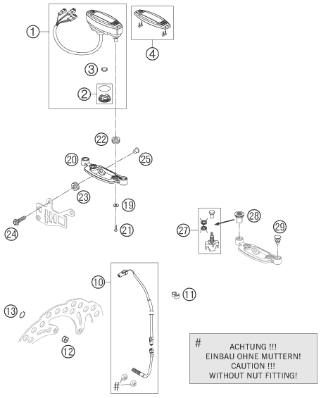 Sprängskiss: Instruments / Lock System – KTM 400 EXC-G RACING 2006