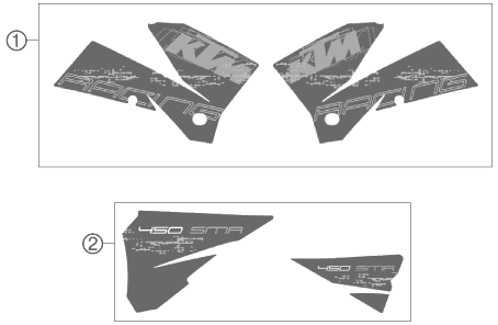 Sprängskiss: Decal – KTM 450 SMR 2006