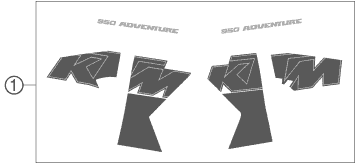 Sprängskiss: Decal – KTM 950 ADVENTURE BLACK 2006