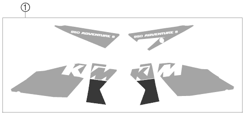Sprängskiss: Decal – KTM 950 ADVENTURE S 2006