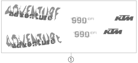 Sprängskiss: Decal – KTM 990 ADVENTURE BLACK ABS 07