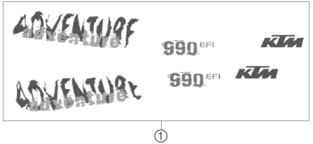 Sprängskiss: Decal – KTM 990 ADVENTURE BLACK ABS 2006