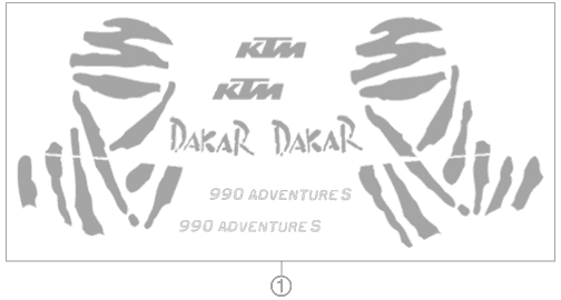 Sprängskiss: Decal – KTM 990 ADVENTURE S 2007