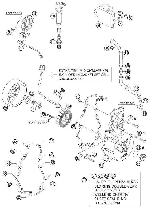 Sprängskiss: Ignition System – KTM 990 ADVENTURE BLACK ABS 2006