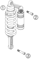 Sprängskiss: Shock Absorber – KTM 990 SUPERDUKE BLACK 2006