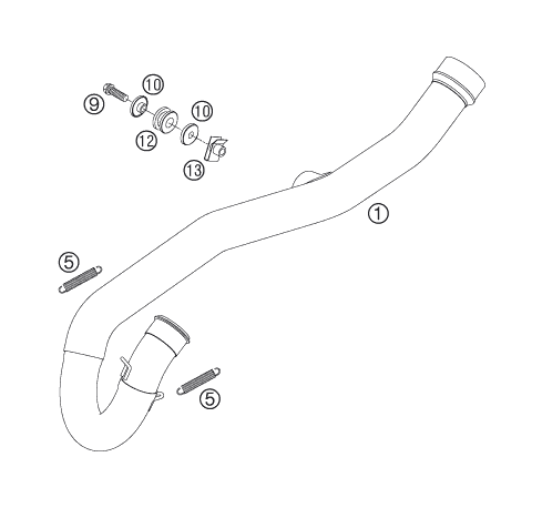 Sprängskiss: Exhaust System – KTM 250 XCF-W 2006