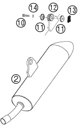 Sprängskiss: Exhaust System – KTM 125 SXS 2007