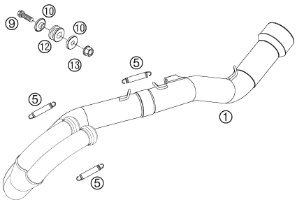 Sprängskiss: Exhaust System – KTM 450 SXS 2006
