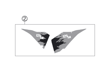 Sprängskiss: Decal – KTM 125 SX 2007