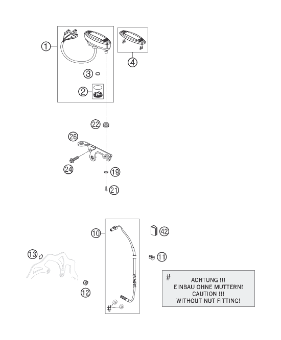 Sprängskiss: Instruments / Lock System – KTM 250 XC-W 2007