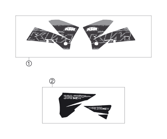 Sprängskiss: Decal – KTM 300 XC-W 2007