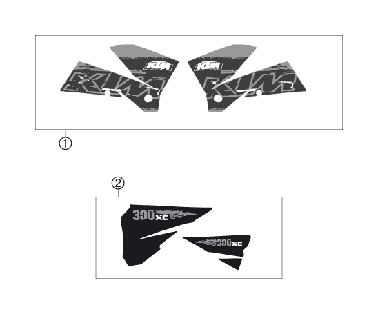 Sprängskiss: Decal – KTM 300 XC 2007