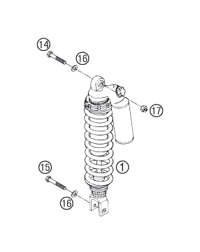 Sprängskiss: Shock Absorber – KTM 640 ADVENTURE 2007