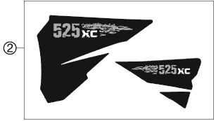 Sprängskiss: Decal – KTM 525 XC 2007