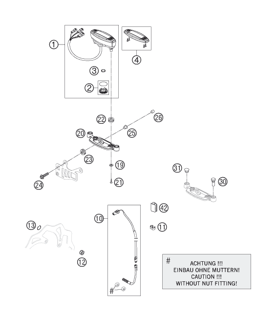 Sprängskiss: Instruments / Lock System – KTM 250 EXC SIX-DAYS 2007