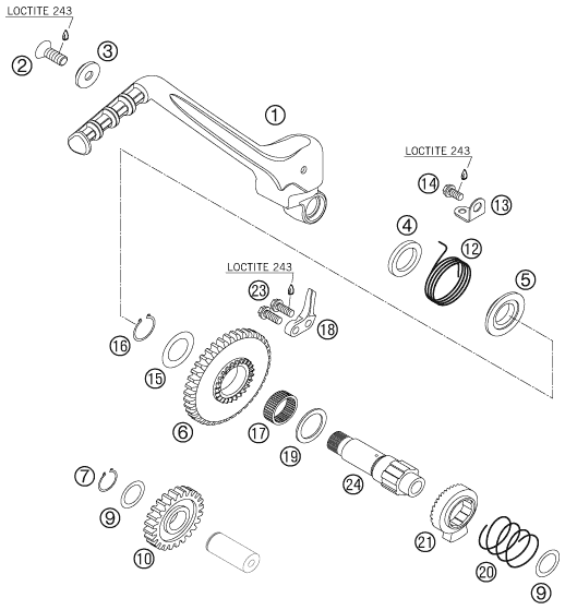 Sprängskiss: Kick Starter – KTM 525 XC 2007