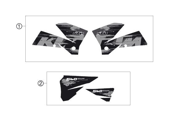Sprängskiss: Decal – KTM 560 SMR 2007