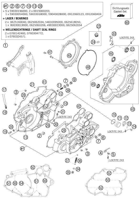 Sprängskiss: Engine Case – KTM 560 SMR 2007