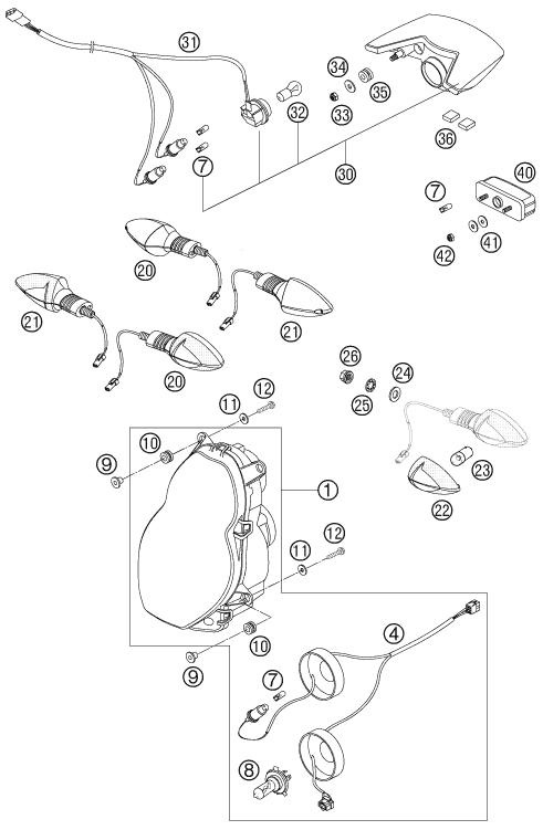 Sprängskiss: Lighting System – KTM 990 ADVENTURE S 2007