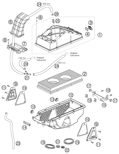 Sprängskiss: Air Filter – KTM 950 SUPERENDURO R 06