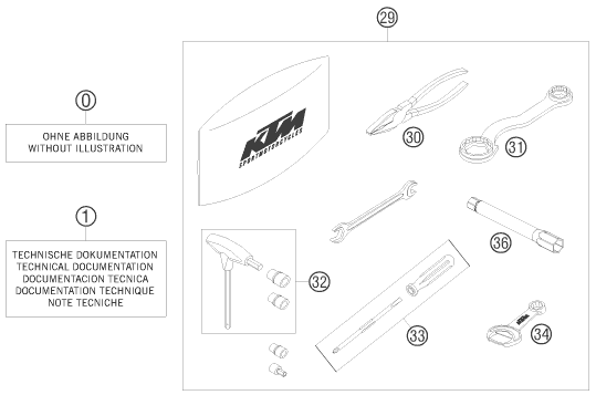 Sprängskiss: Accessory Pack – KTM 690 SUPERMOTO BLACK 2007