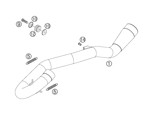 Sprängskiss: Exhaust System – KTM 250 SX-F 2007