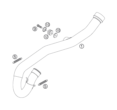 Sprängskiss: Exhaust System – KTM 250 EXC-F 2007