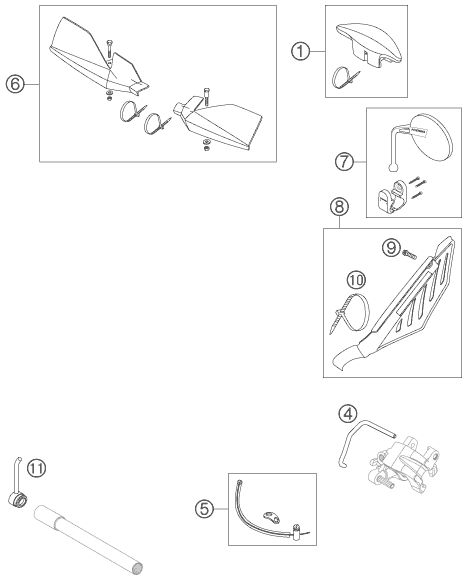 Sprängskiss: Accessories – KTM 250 EXC-F SIX DAYS 2007