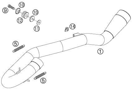 Sprängskiss: Exhaust System – KTM 450 SX-F 2007