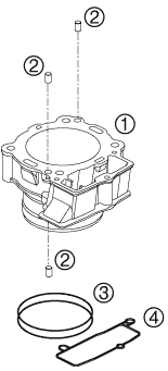 Sprängskiss: Cylinder – KTM 505 XC-F 2008