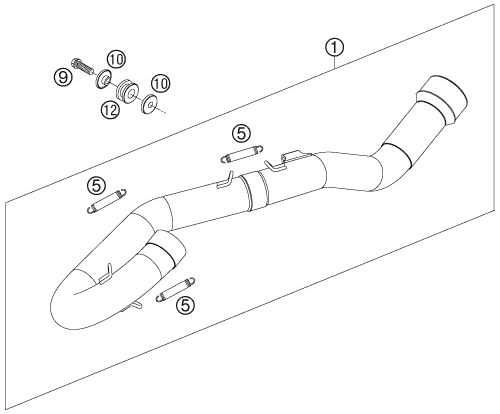 Sprängskiss: Exhaust System – KTM 450 SXS-F 2007