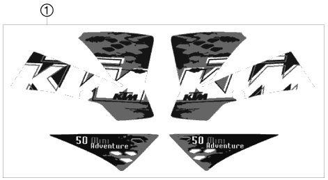 Sprängskiss: Decal – KTM 50 MINI ADVENTURE 2008